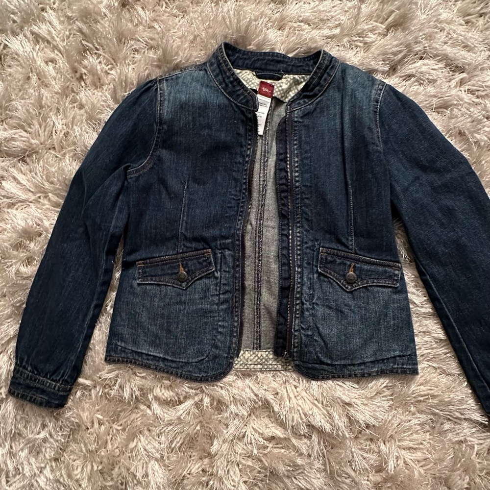 Tea Jean jacket girls size 8-10 - EUC